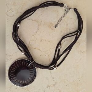 Silpada Dark Brown Pendant Necklace